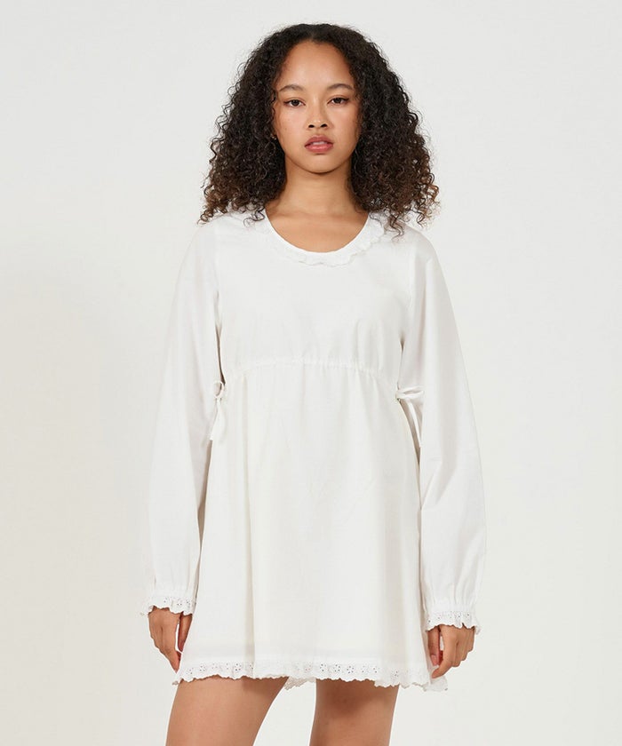 ワンピース/コットン/長袖ワンピース