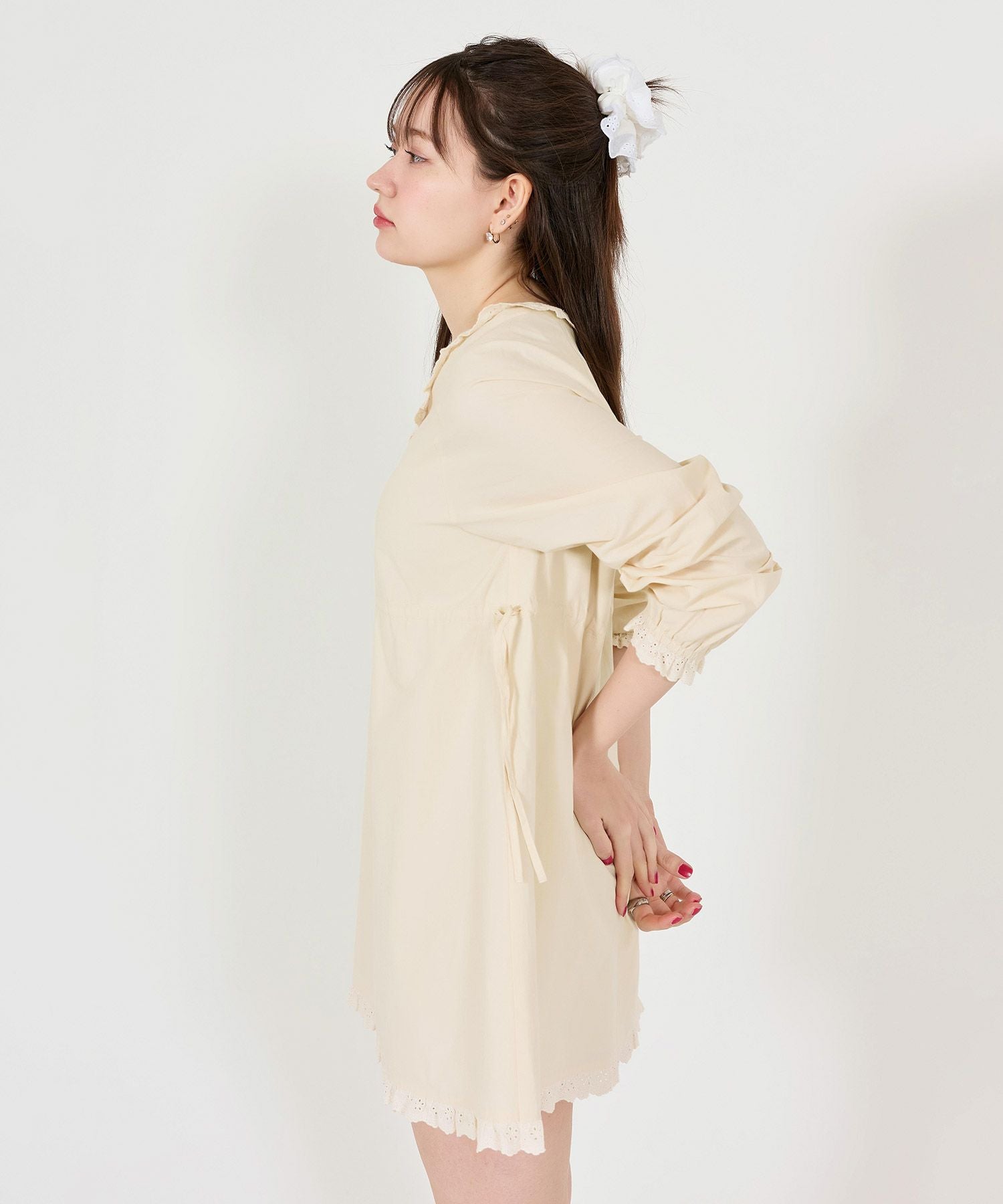 限定Price！SALE コットンレース付き ミニ丈ワンピース TINA：JOJUN 全