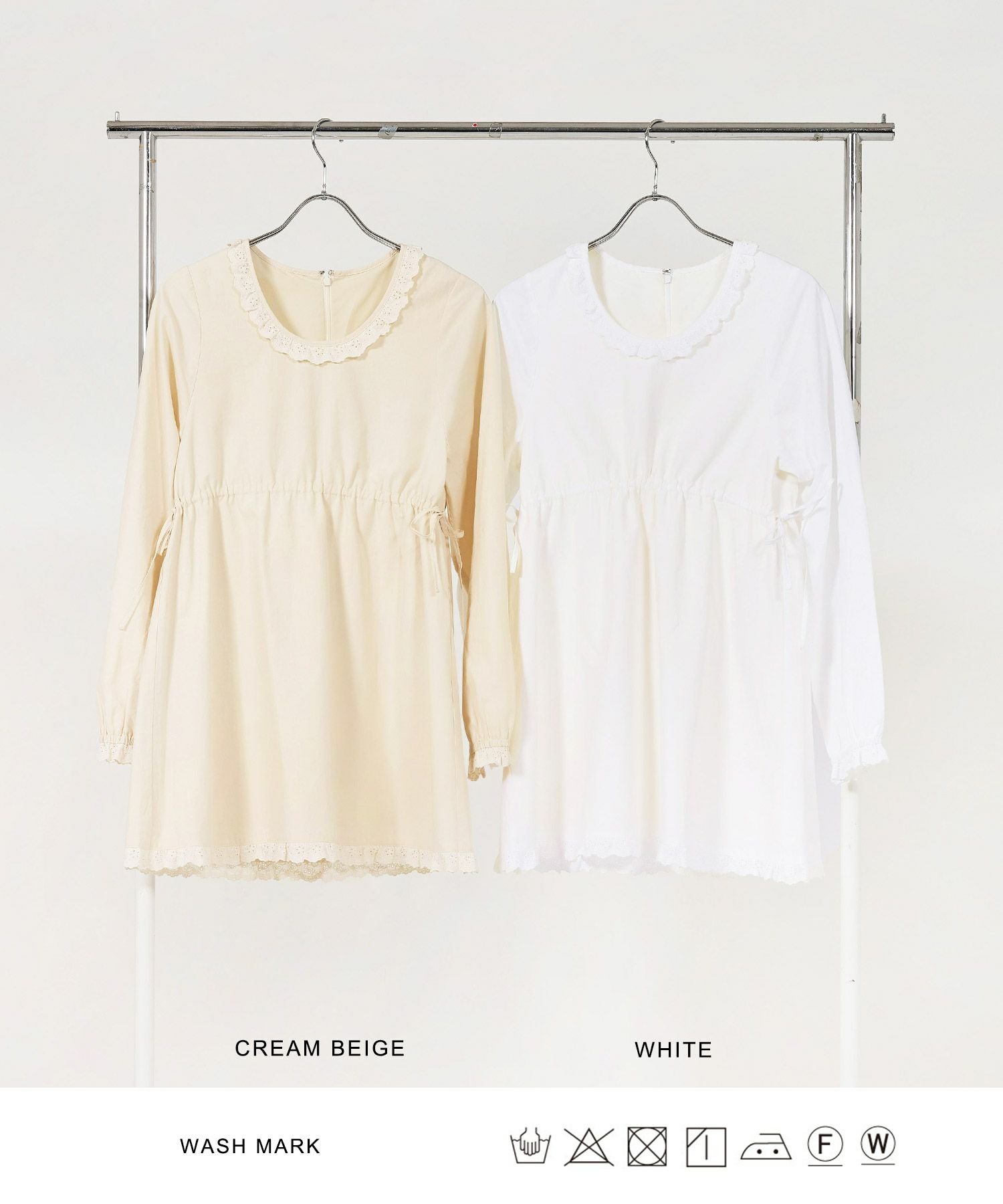 限定Price！SALE コットンレース付き ミニ丈ワンピース TINA：JOJUN 全