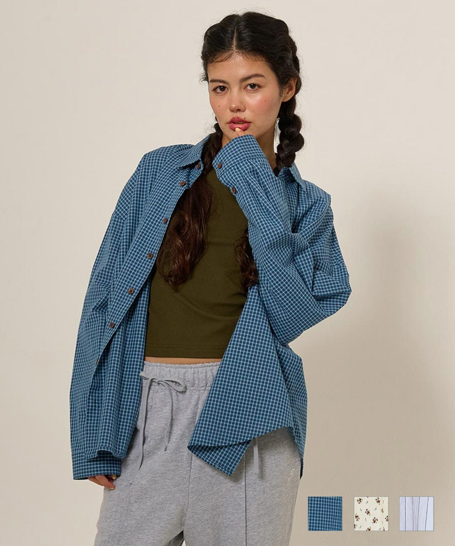 チャイナボタン デニムジャケット TINA：JOJUN 全1色｜tnj211-0818【1】