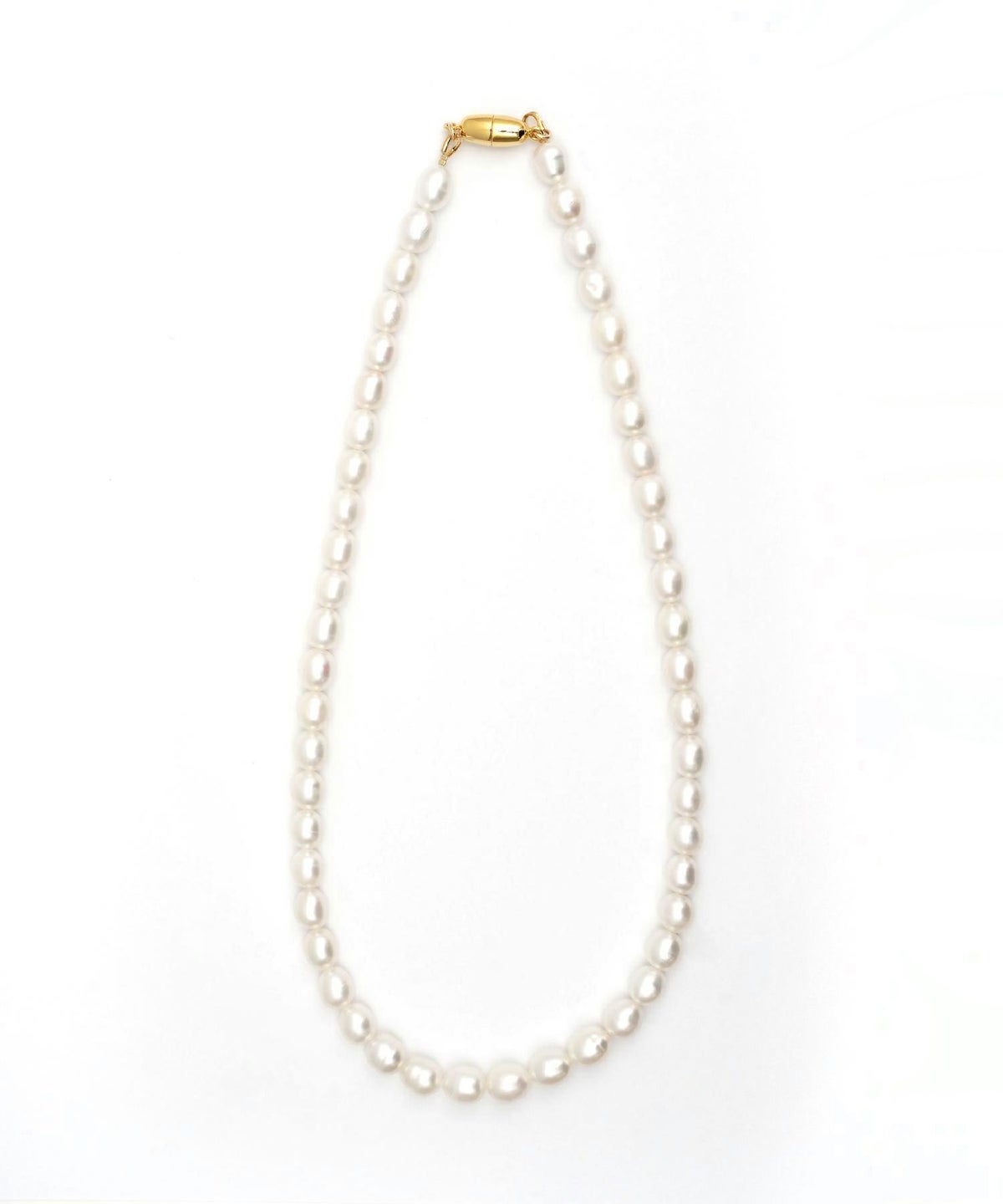 淡水パール ネックレス Freshwater Pearl Necklace ゴールド 真鍮 マグネット シンプル オケージョン デイリー 淡水パール ネックレス Freshwater Pearl Necklace （Liala）