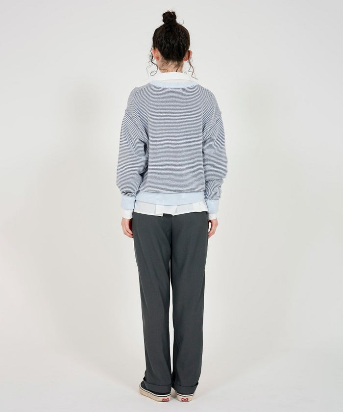 トップス/ニット/ニットプルオーバー/ストライプ