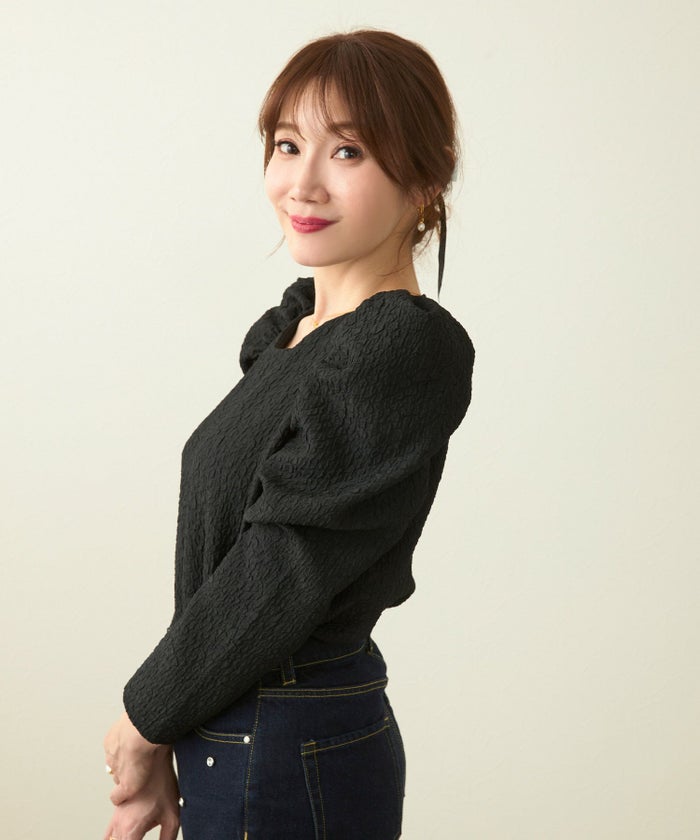 新色追加手洗い可日本製トップスレディースオフィスかわいいきれいめおしゃれ春白黒ジョイントスペース