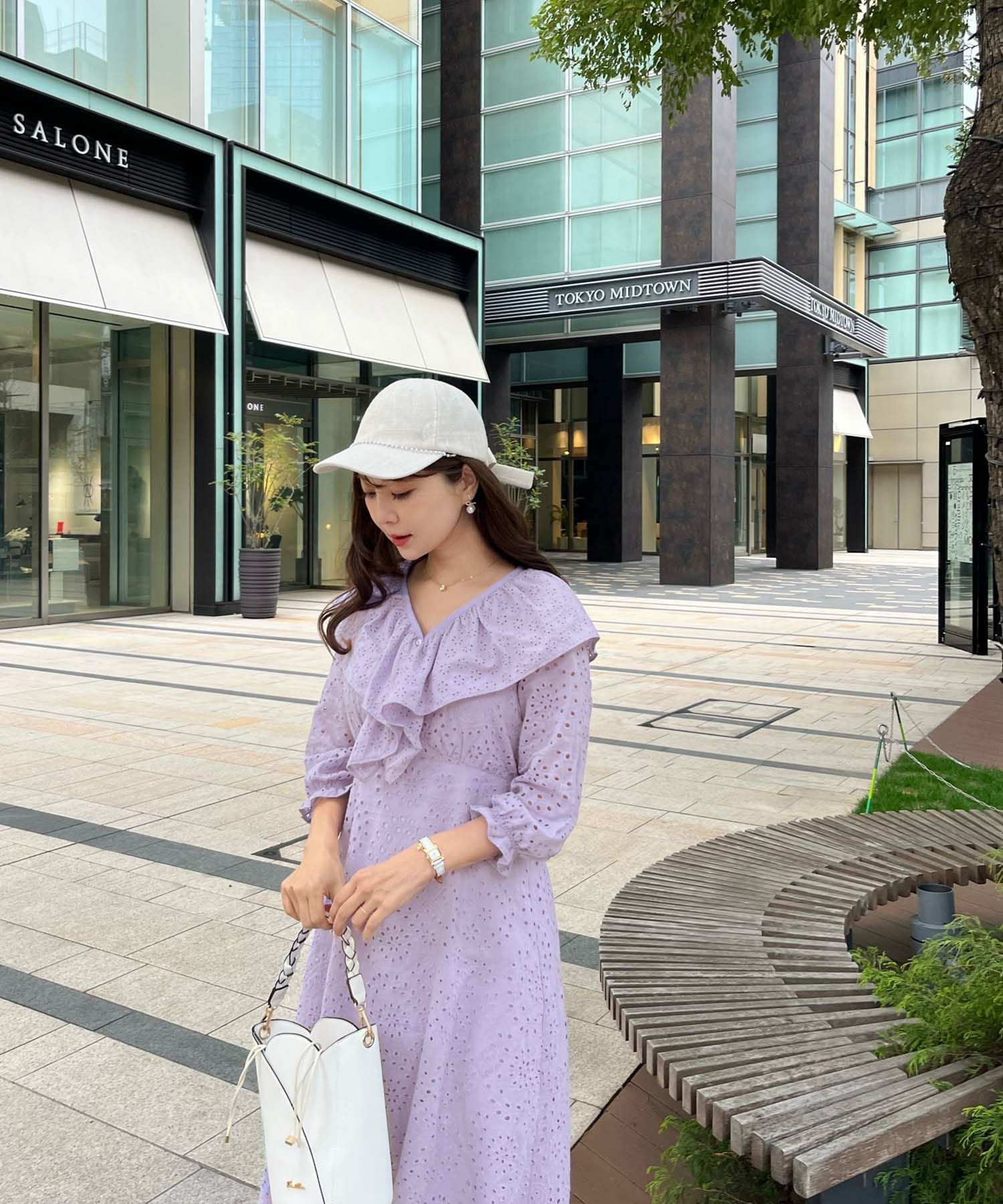 コットン レース フリル ワンピース le reve vaniller 全2色 ｜lvn311