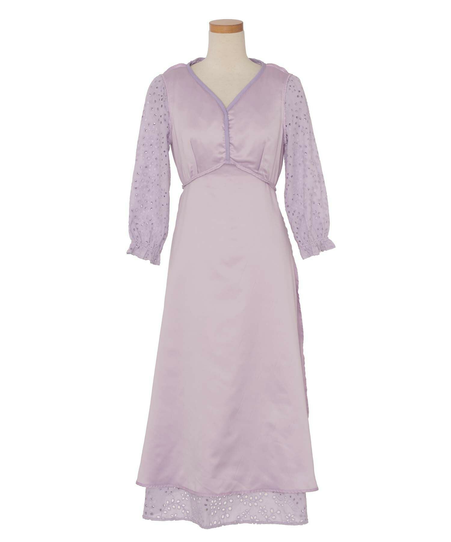 コットン レース フリル ワンピース le reve vaniller 全2色 ｜lvn311