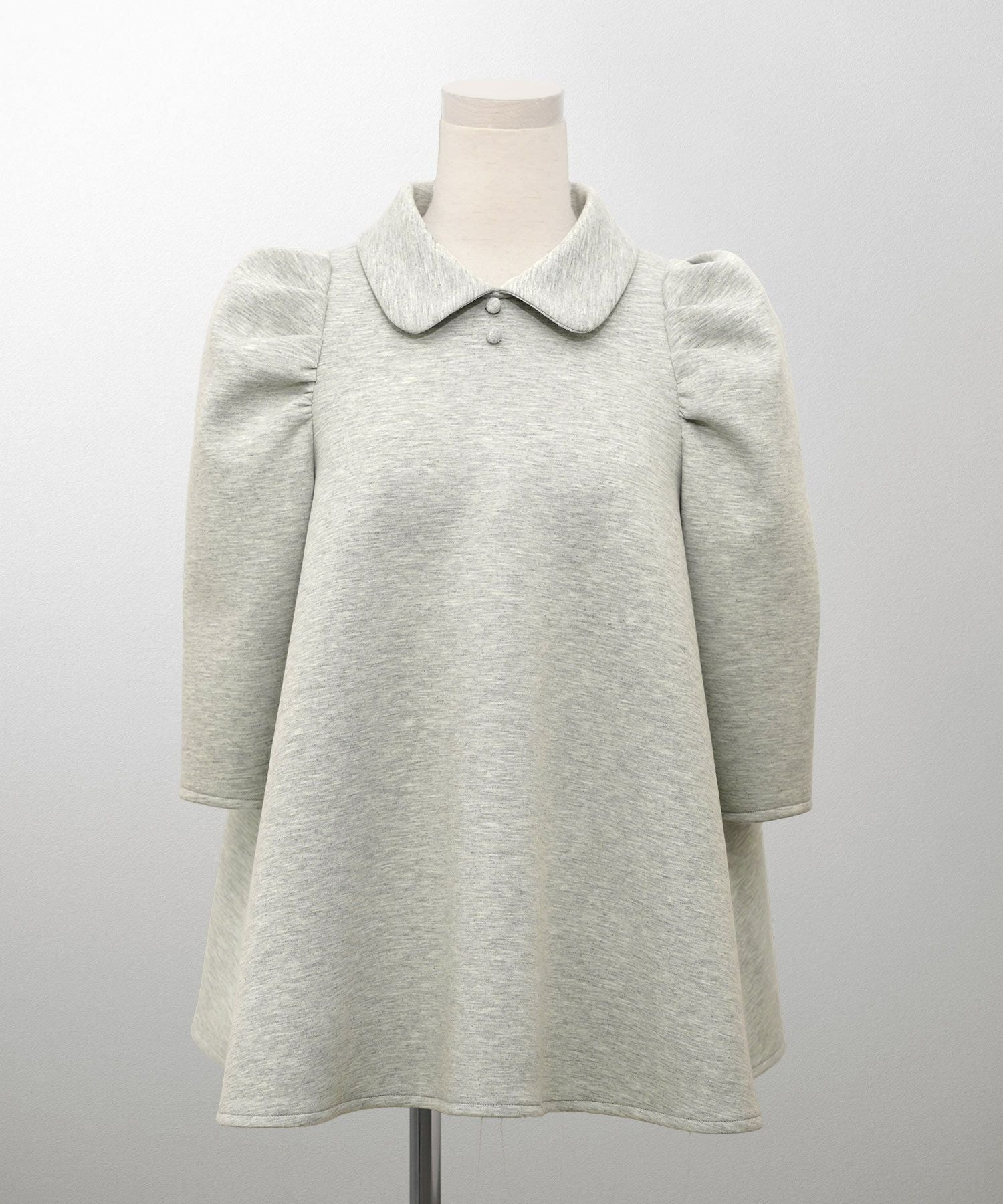 Occasion-SALE 襟付き ボンディング フレア トップス HUIT 全3色