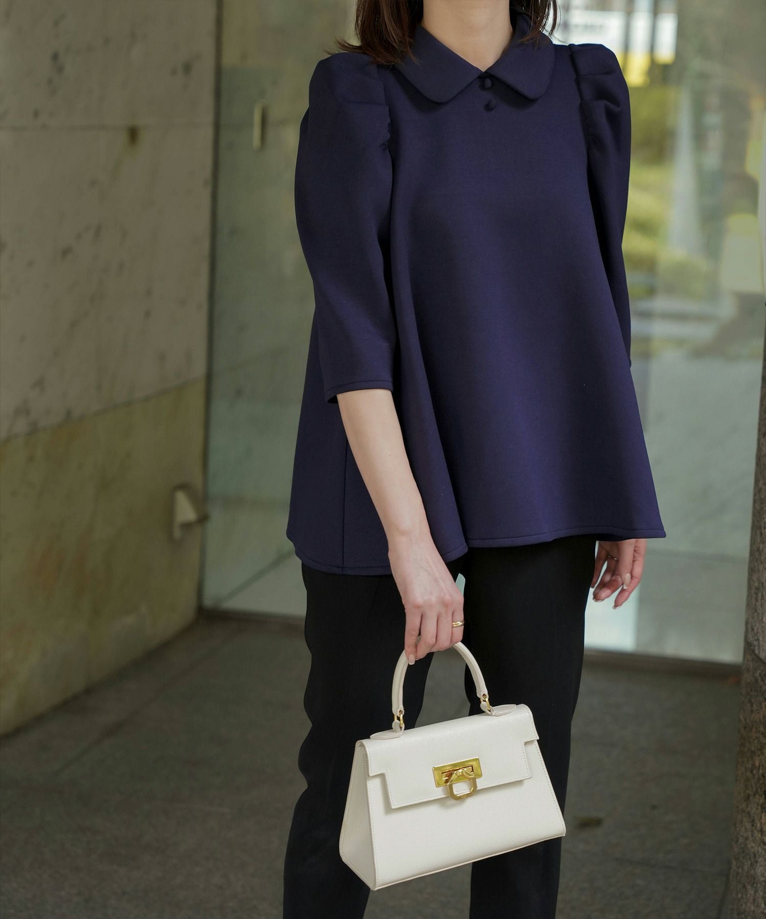 襟付き ボンディング フレア トップス HUIT 全3色｜hit811-0087【9