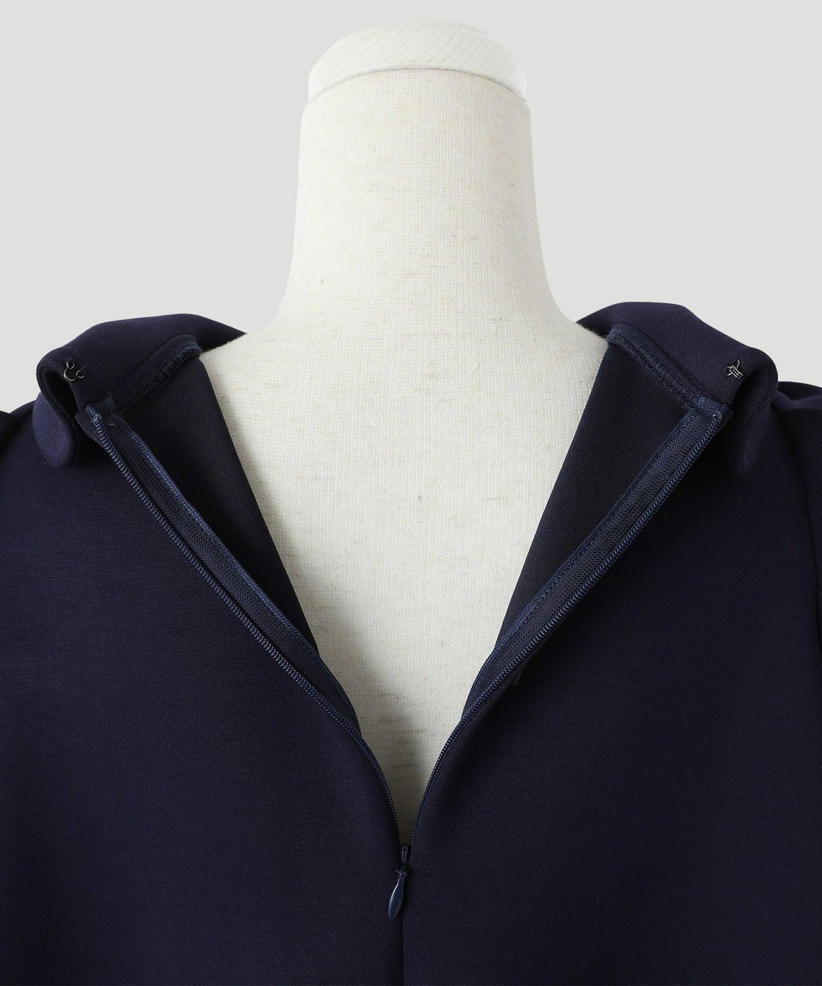 レディース/トップス/カットソー/ボンディング/襟付き/春/夏/秋/6分袖/杢グレー/アイボリー/ネイビー