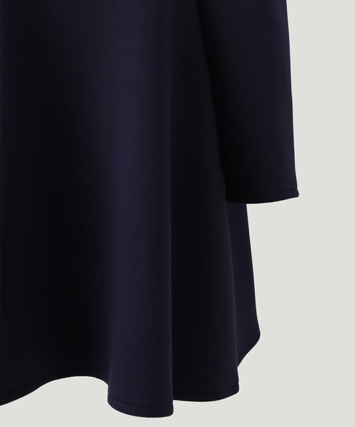 レディース/トップス/カットソー/ボンディング/襟付き/春/夏/秋/6分袖/杢グレー/アイボリー/ネイビー