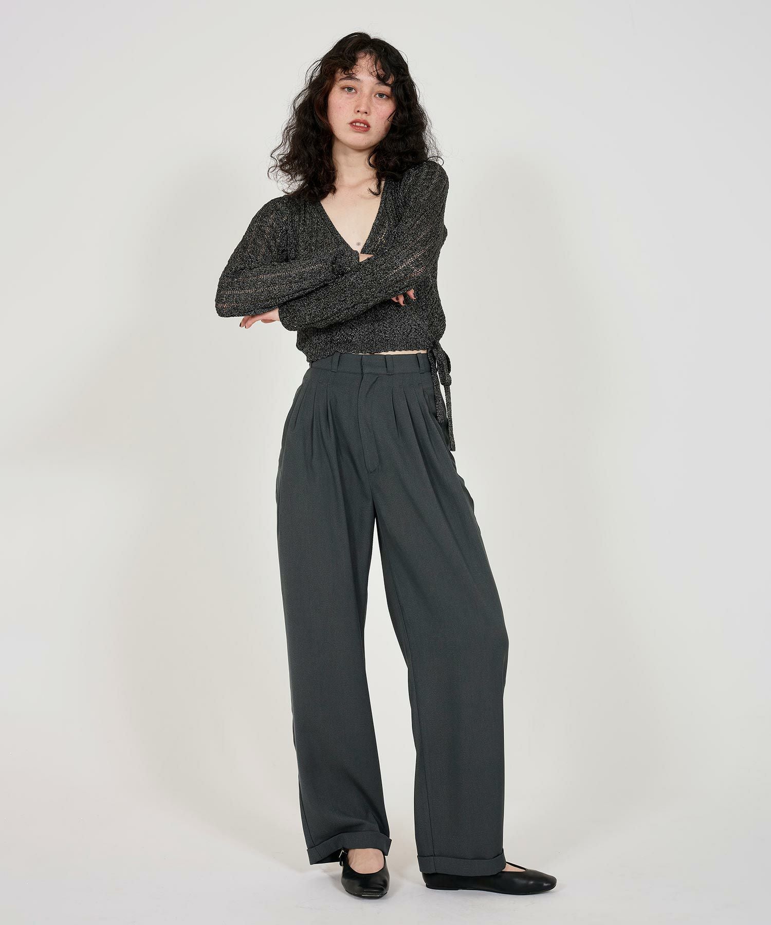 Special-Price-SALE 透かし編み カシュクールニット TINA：JOJUN 全2色