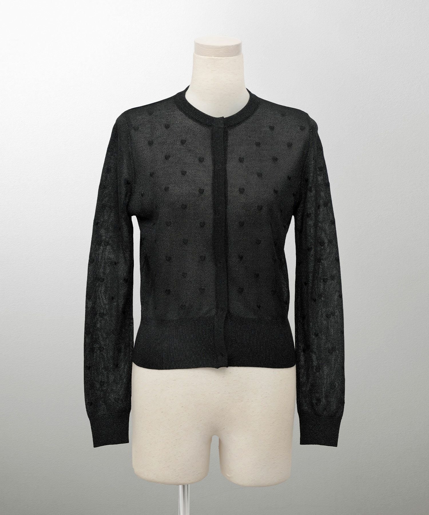 ドット柄 ラメ シアーニット カーディガン HUIT 全7色｜hit421-0108【13】