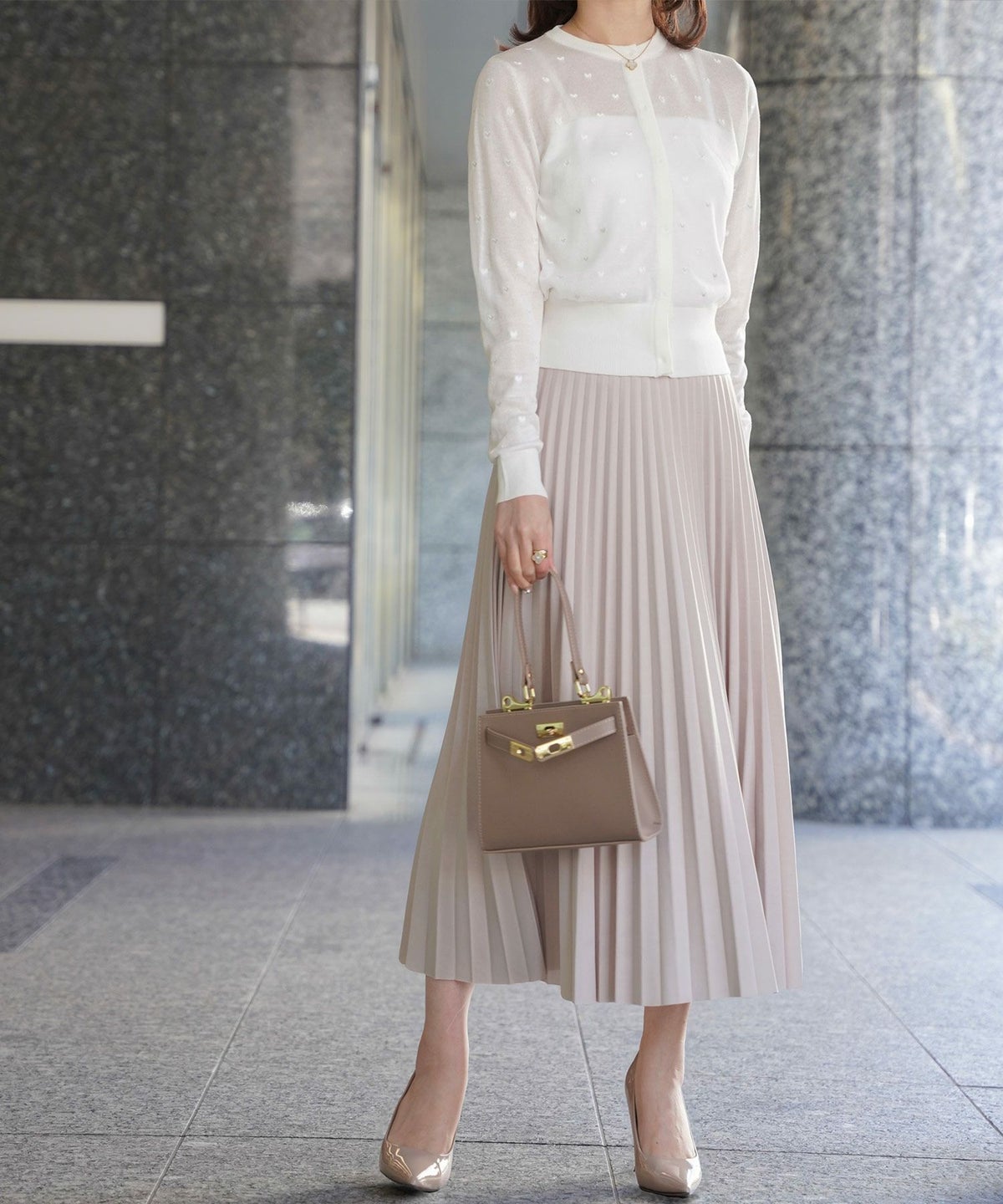 カーディガン/ドット柄/ラメ/シアーニット/カーディガン/チャコール/ハートホワイト/ハートブラック/ライトグレー/ホワイト/ネイビー/ブラック/S/M