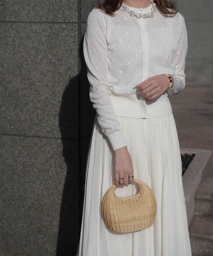 カーディガン/ドット柄/ラメ/シアーニット/カーディガン/チャコール/ハートホワイト/ハートブラック/ライトグレー/ホワイト/ネイビー/ブラック/S/M