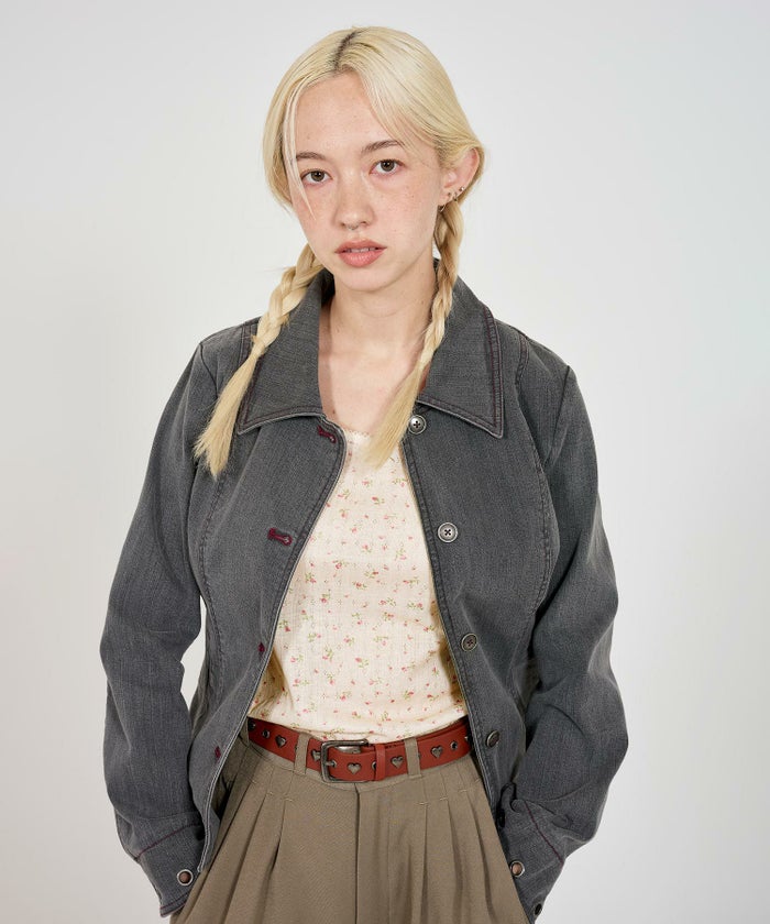 トップス/キャミソール/小花柄/レース