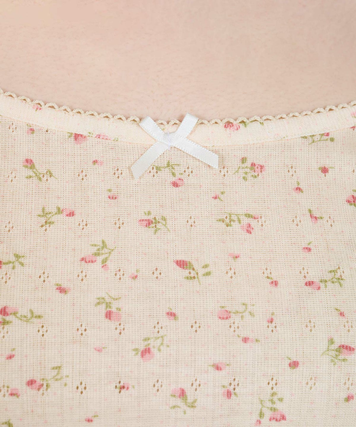 トップス/キャミソール/小花柄/レース