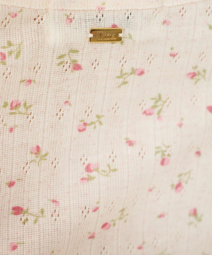 トップス/キャミソール/小花柄/レース