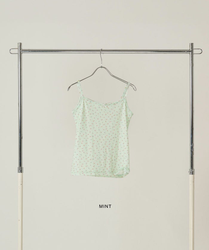 トップス/キャミソール/小花柄/レース