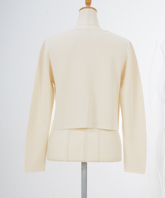 ニットレディース洗えるウォッシャブル上着カーディガン薄手おしゃれかわいいきれいめオフィスパールジョイントスペース