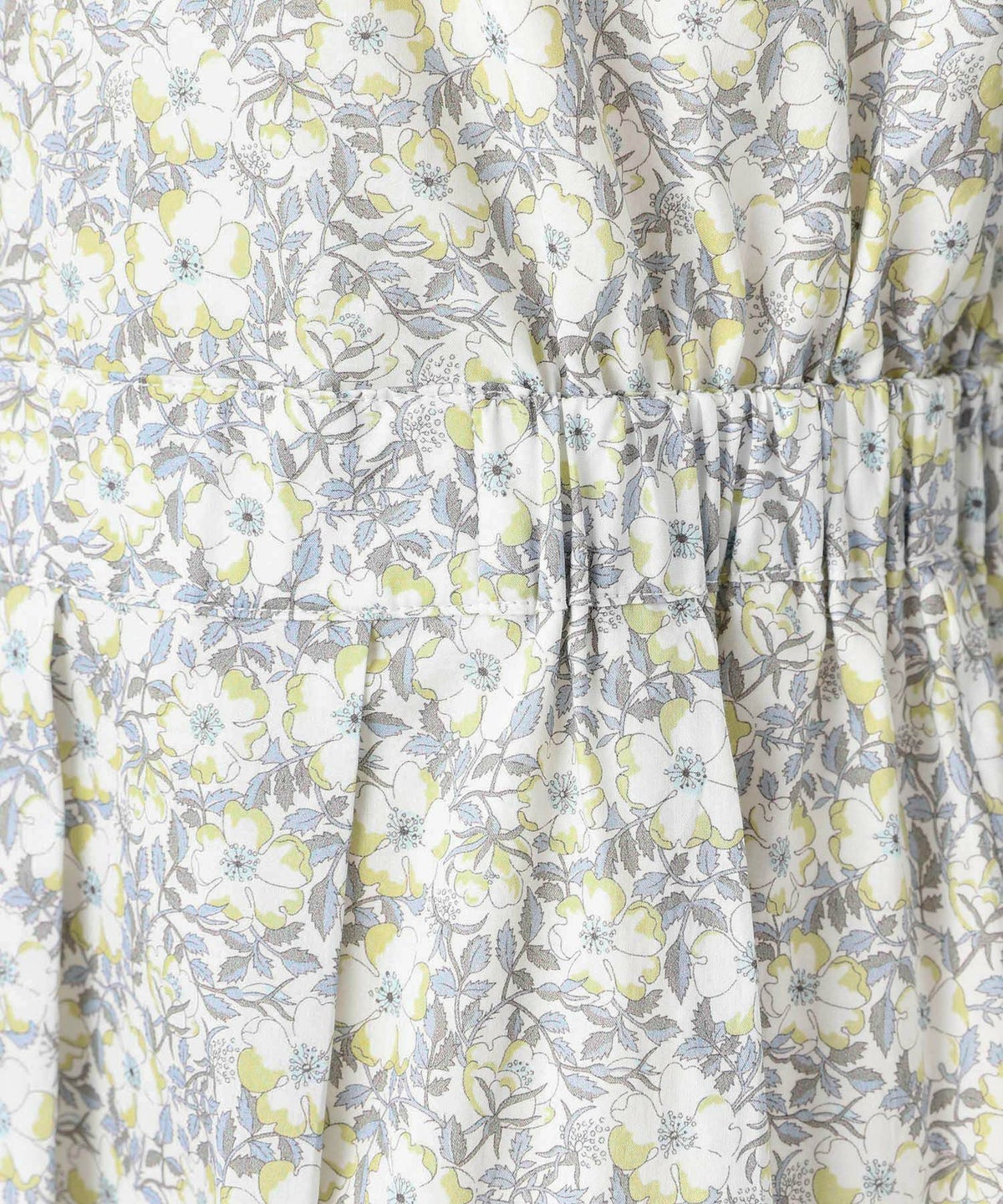 ワンピース/スタンドカラー/シャツ/ピンク/イエロー/ブルー/S/M/春/夏/花柄/長袖