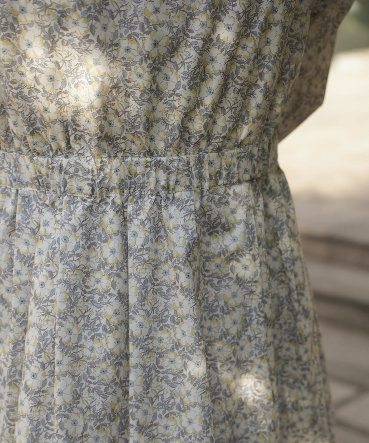 スタンドカラー シャツ ワンピース Made with Liberty Fabric HUIT 全3