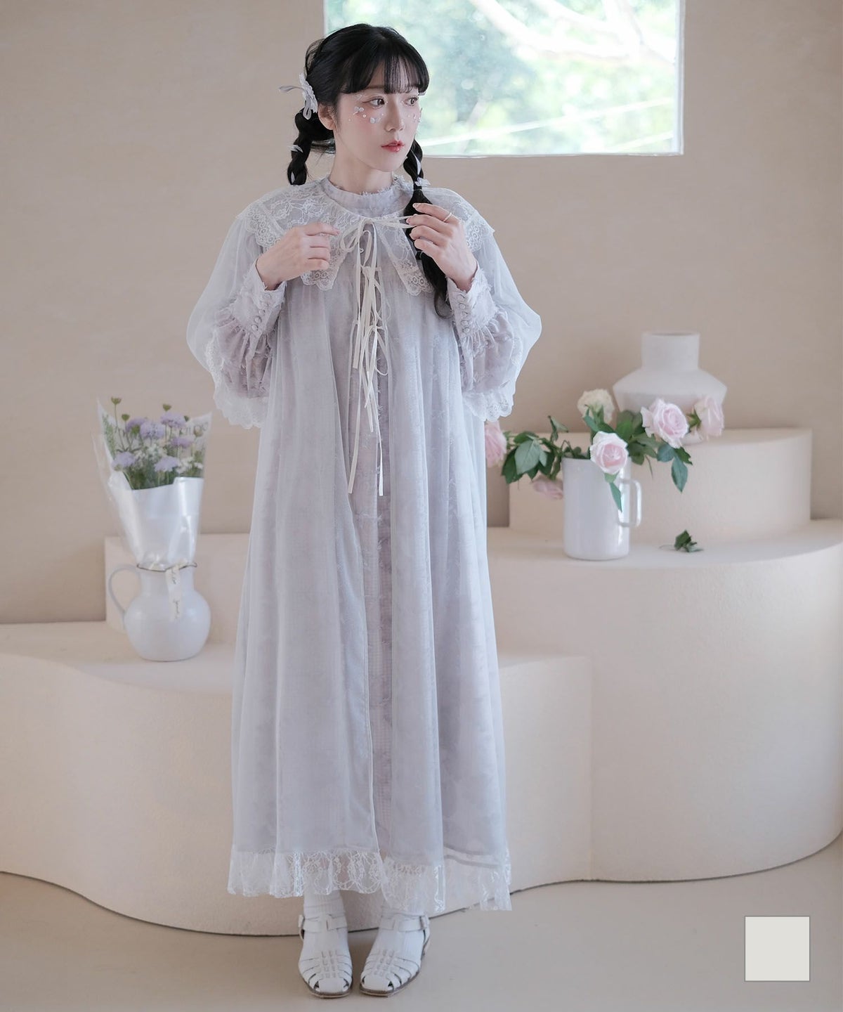 シアー ガウン ワンピース ワンピース, miolite, 20代、30代、学生、社会人, お出かけ、デート、女子会、通学、 シアー ガウン ワンピース miolite