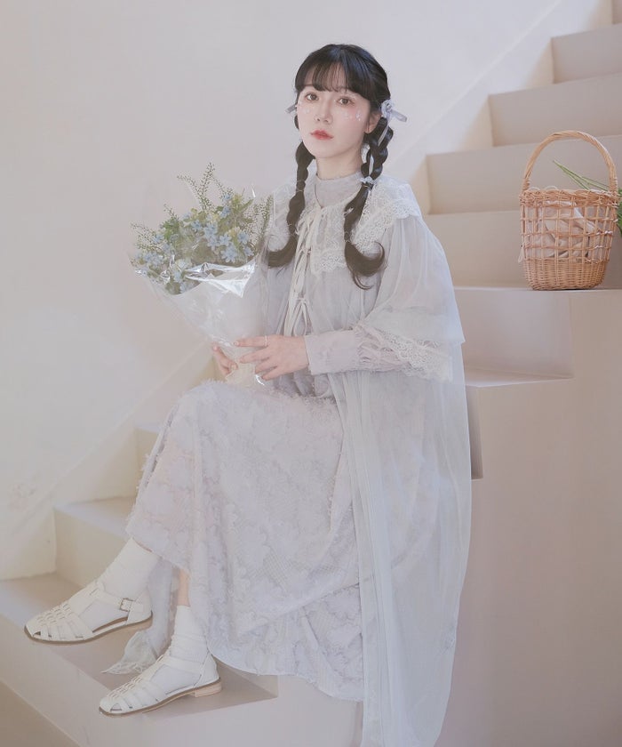 ワンピース/シアー/ガウン/ワンピース/ホワイト/M