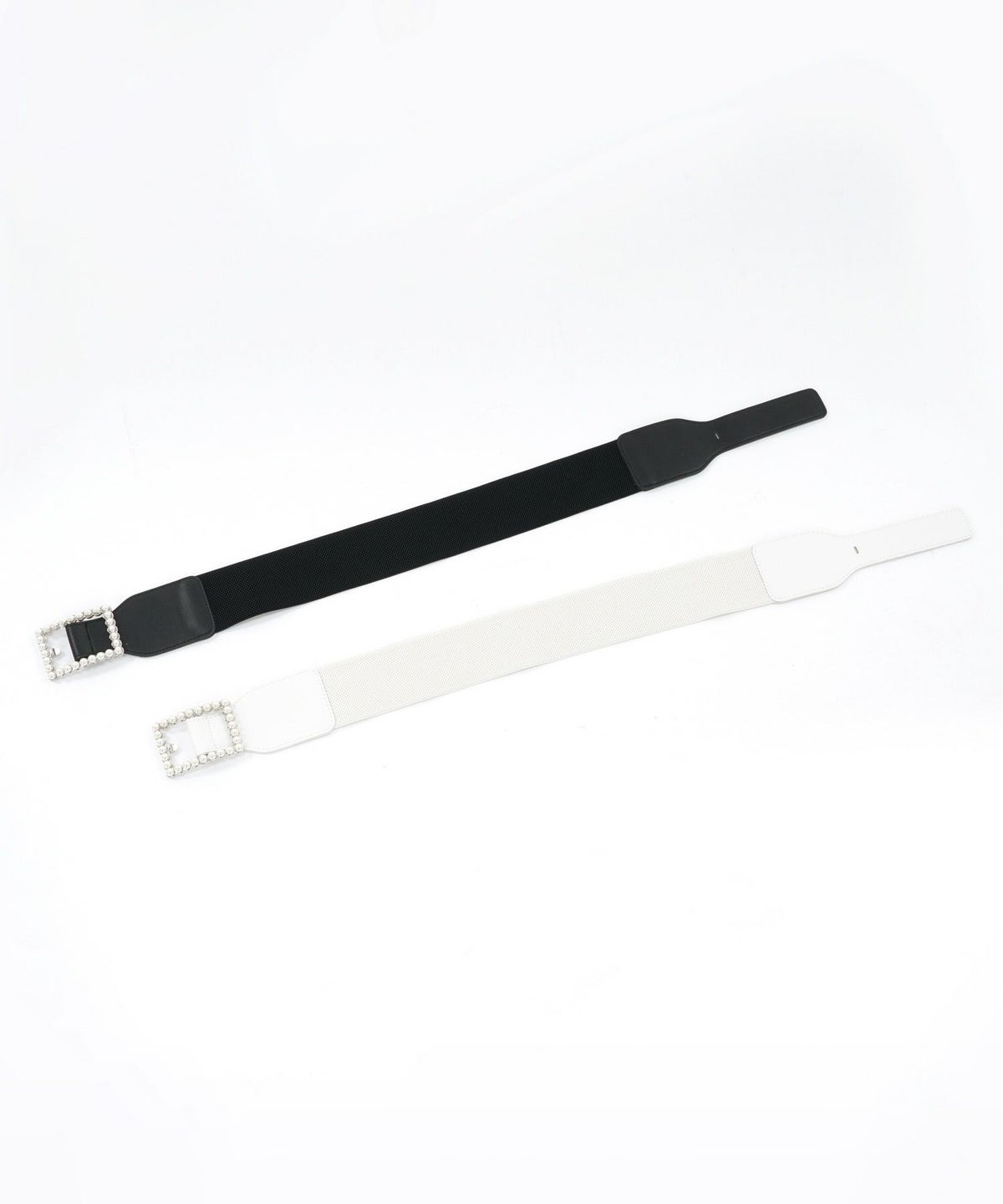 セレクト ベルト レディース おしゃれ パール オフィス プレゼント おすすめ かわいい 穴 位置調整 キラキラ 白黒 ジョイントスペース