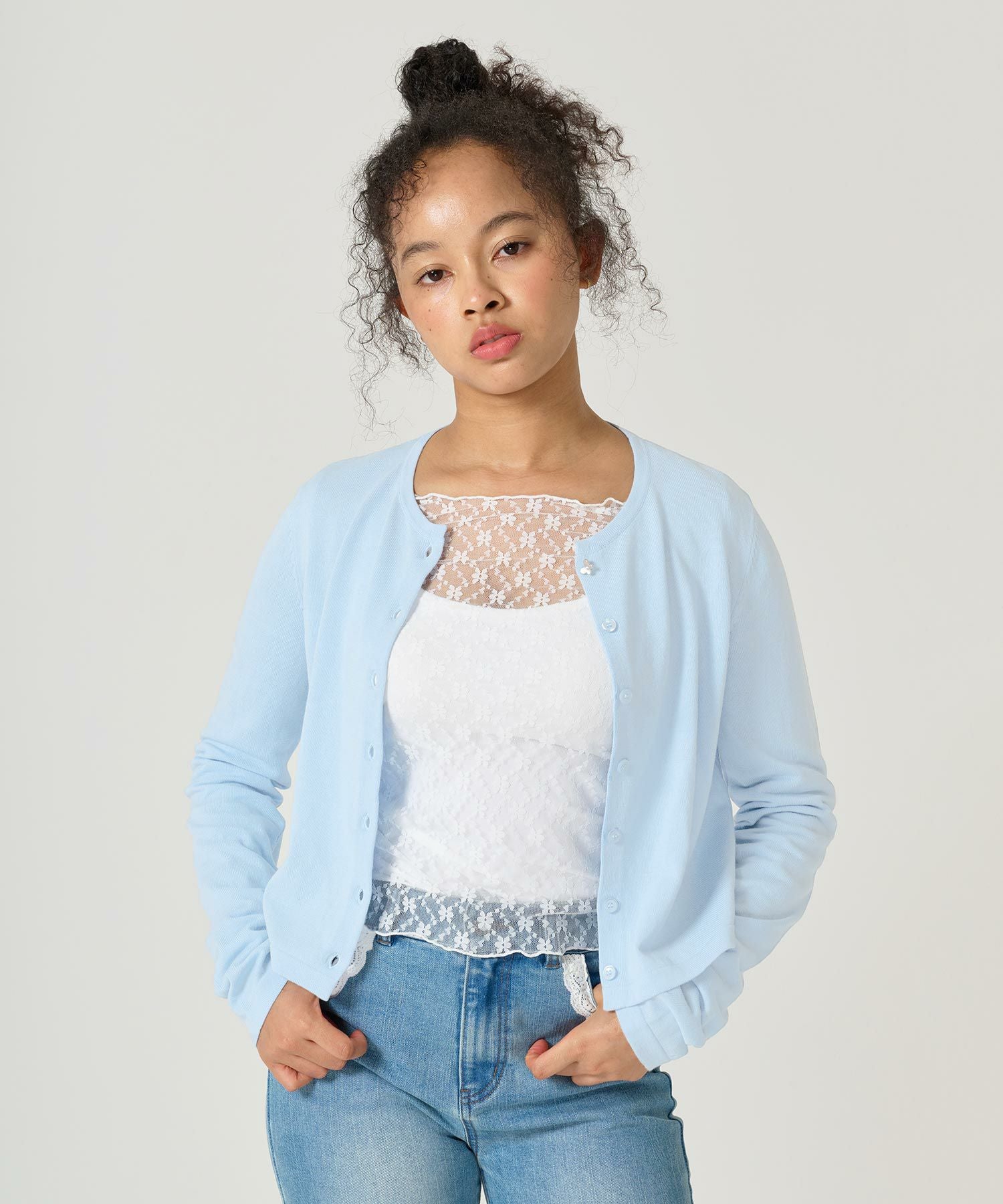 オーガニックコットン バタフライボタンカーディガン TINA：JOJUN 全7