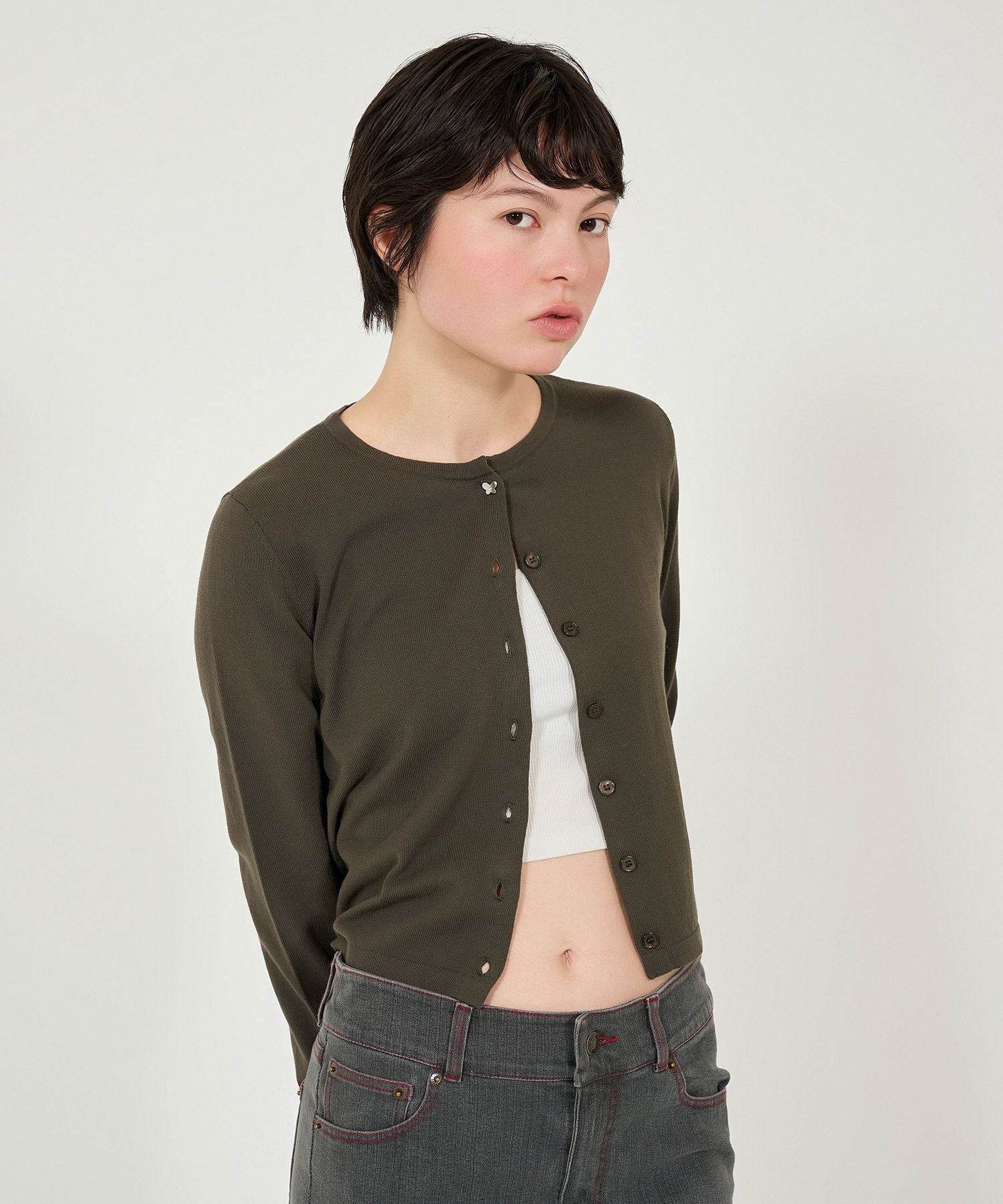 オーガニックコットン バタフライボタンカーディガン TINA：JOJUN 全7