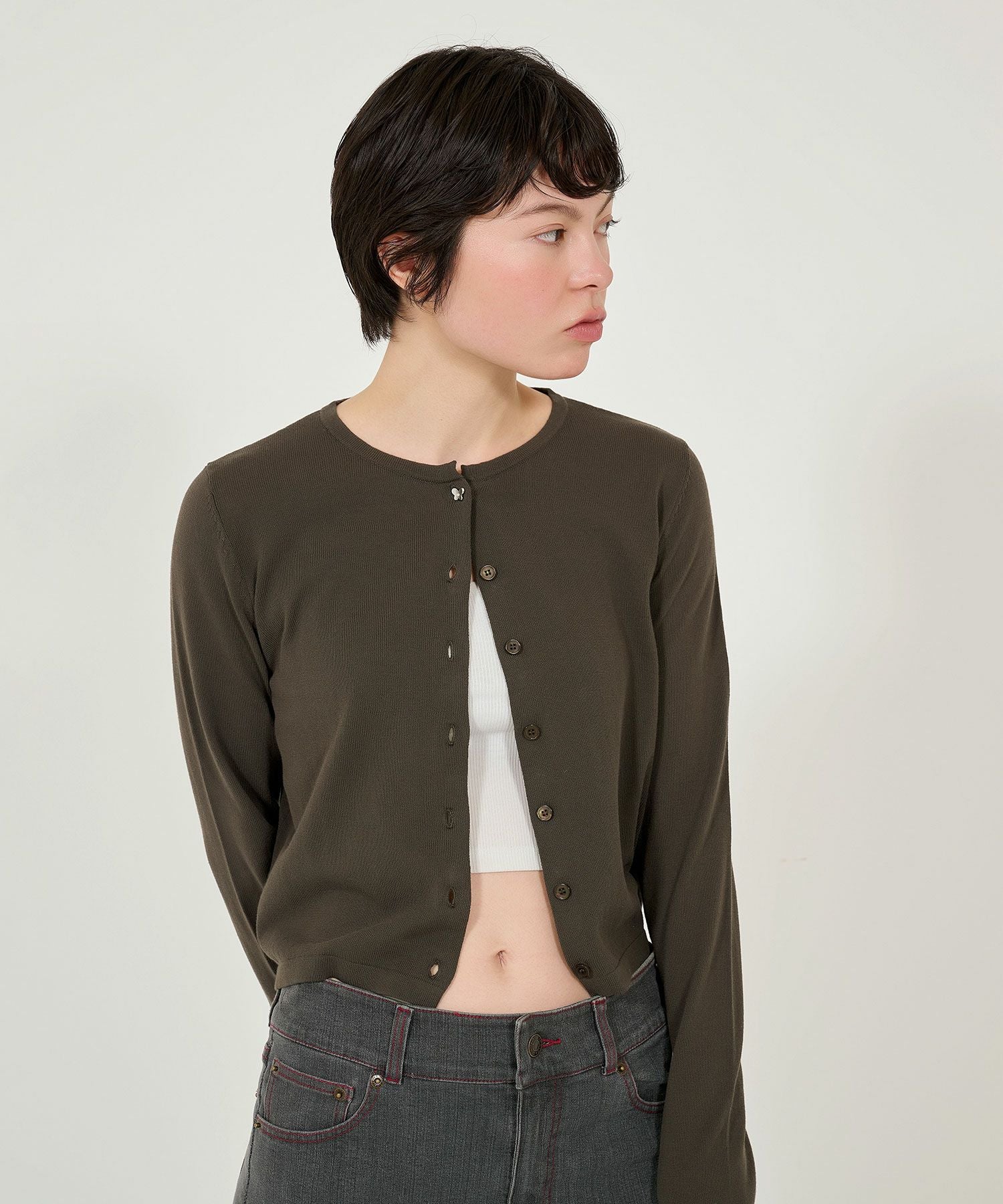 オーガニックコットン バタフライボタンカーディガン TINA：JOJUN 全7