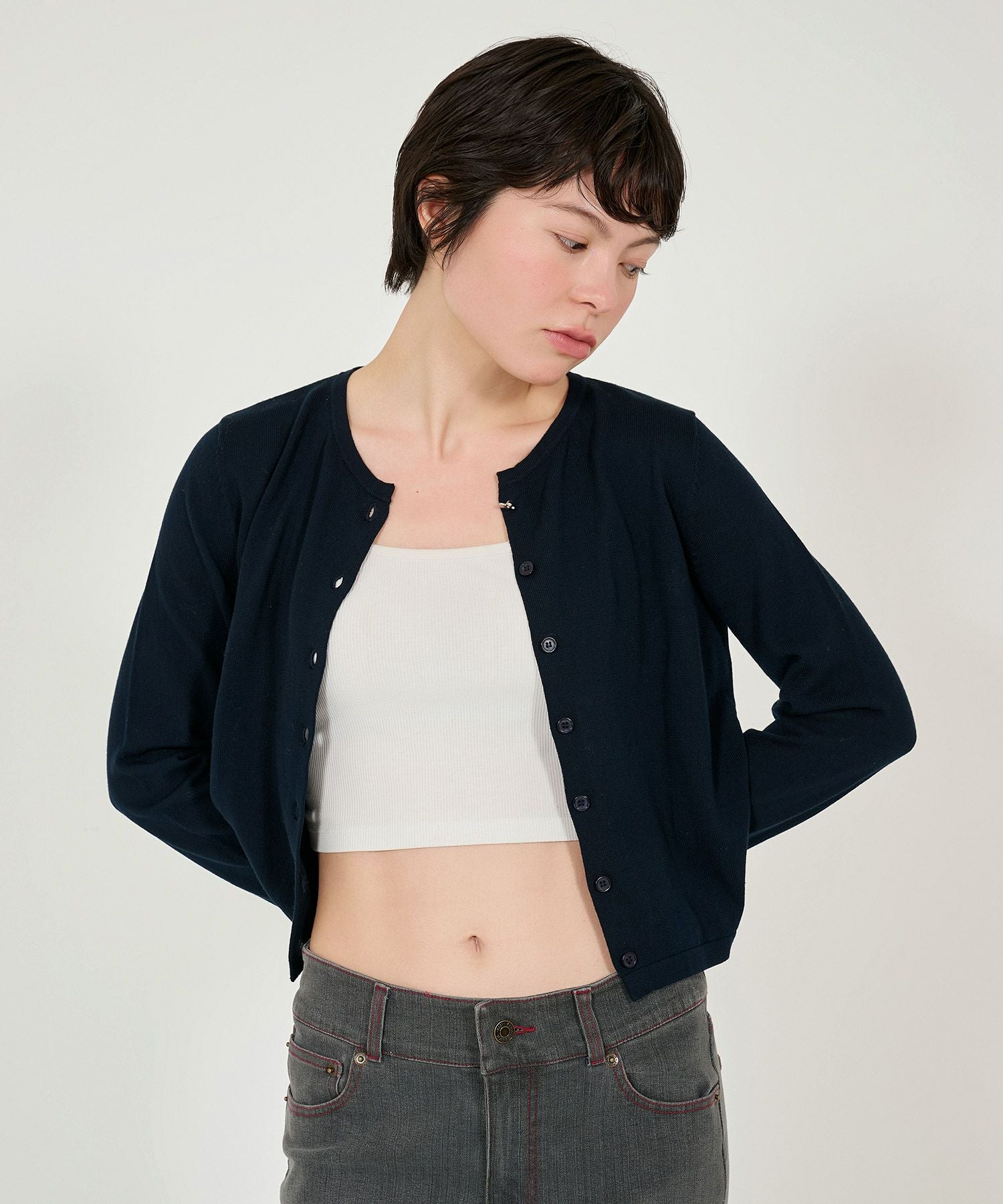 オーガニックコットン バタフライボタンカーディガン TINA：JOJUN 全7