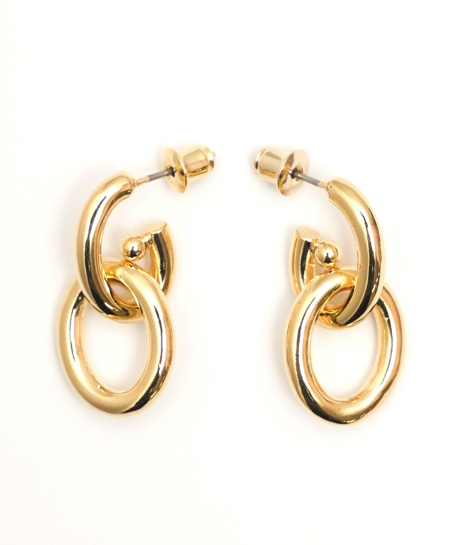 ダブル リング スタッズ ピアス Double Ring Studs Pierce（Liala） 全