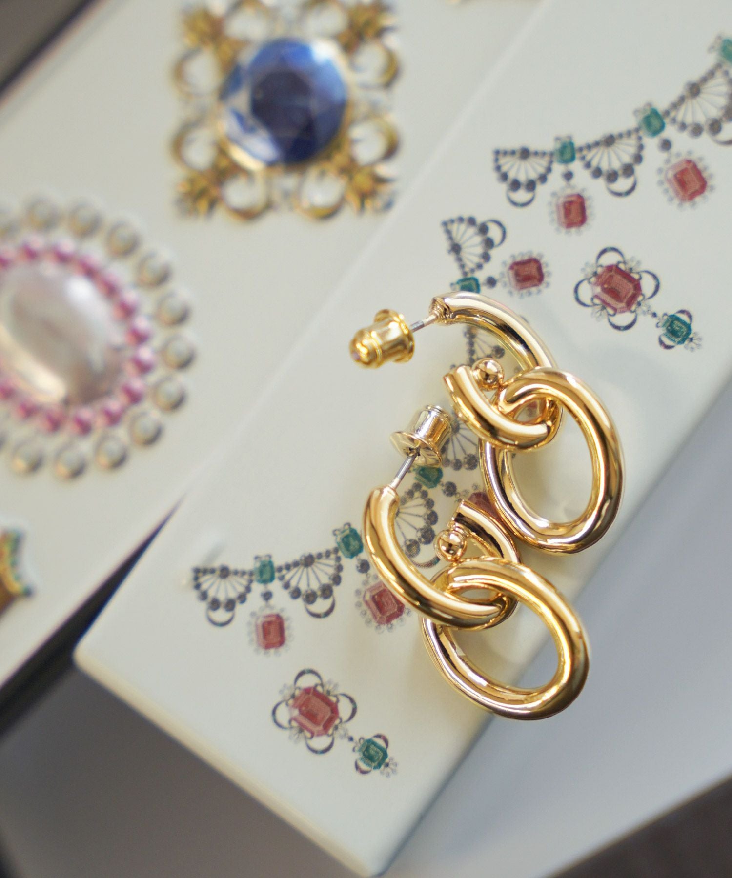 ダブル リング スタッズ ピアス Double Ring Studs Pierce（Liala） 全