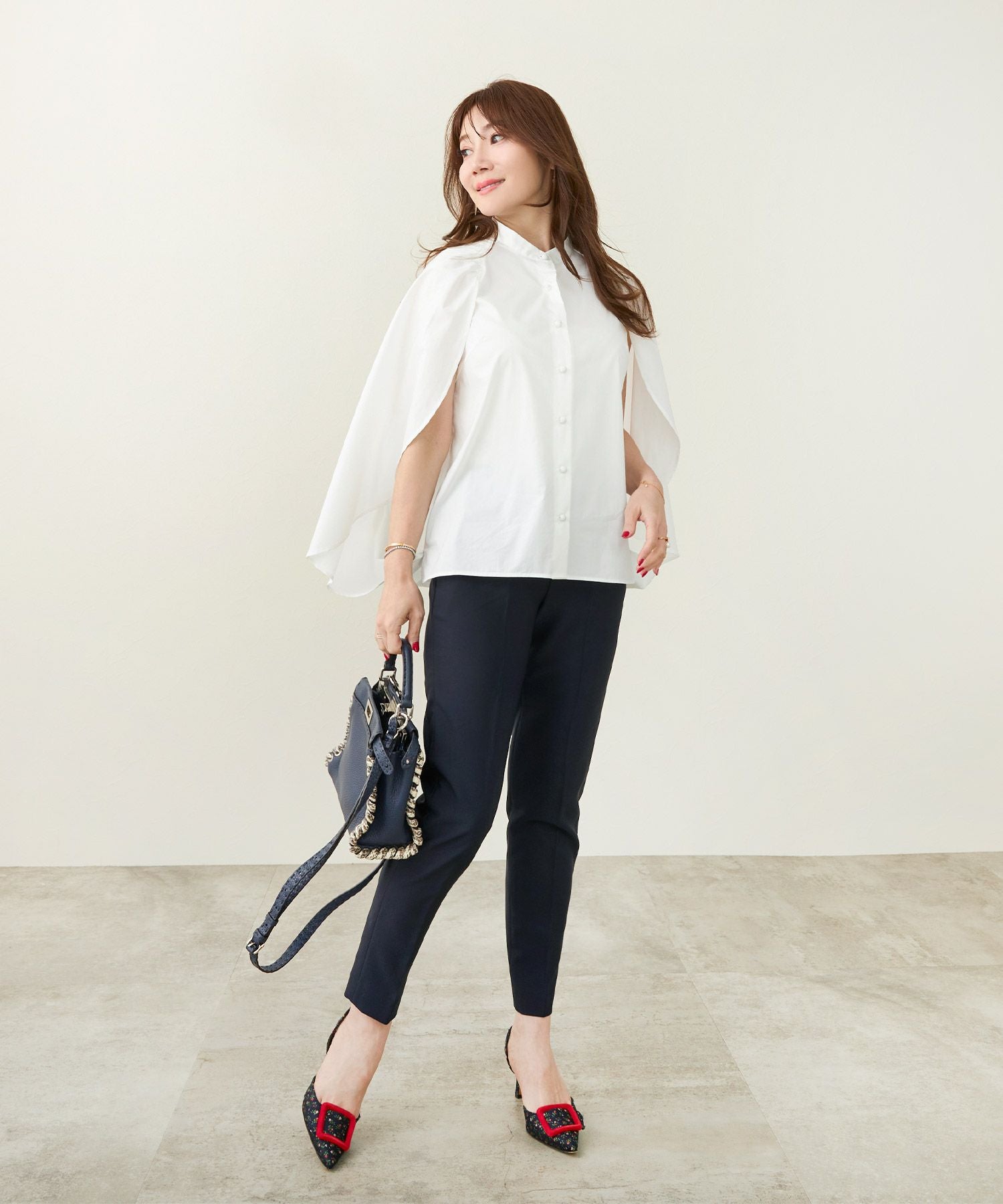 ポンチョ風 ブラウス Liala×PG 全2色｜lpg811-1910【1】 - 半袖