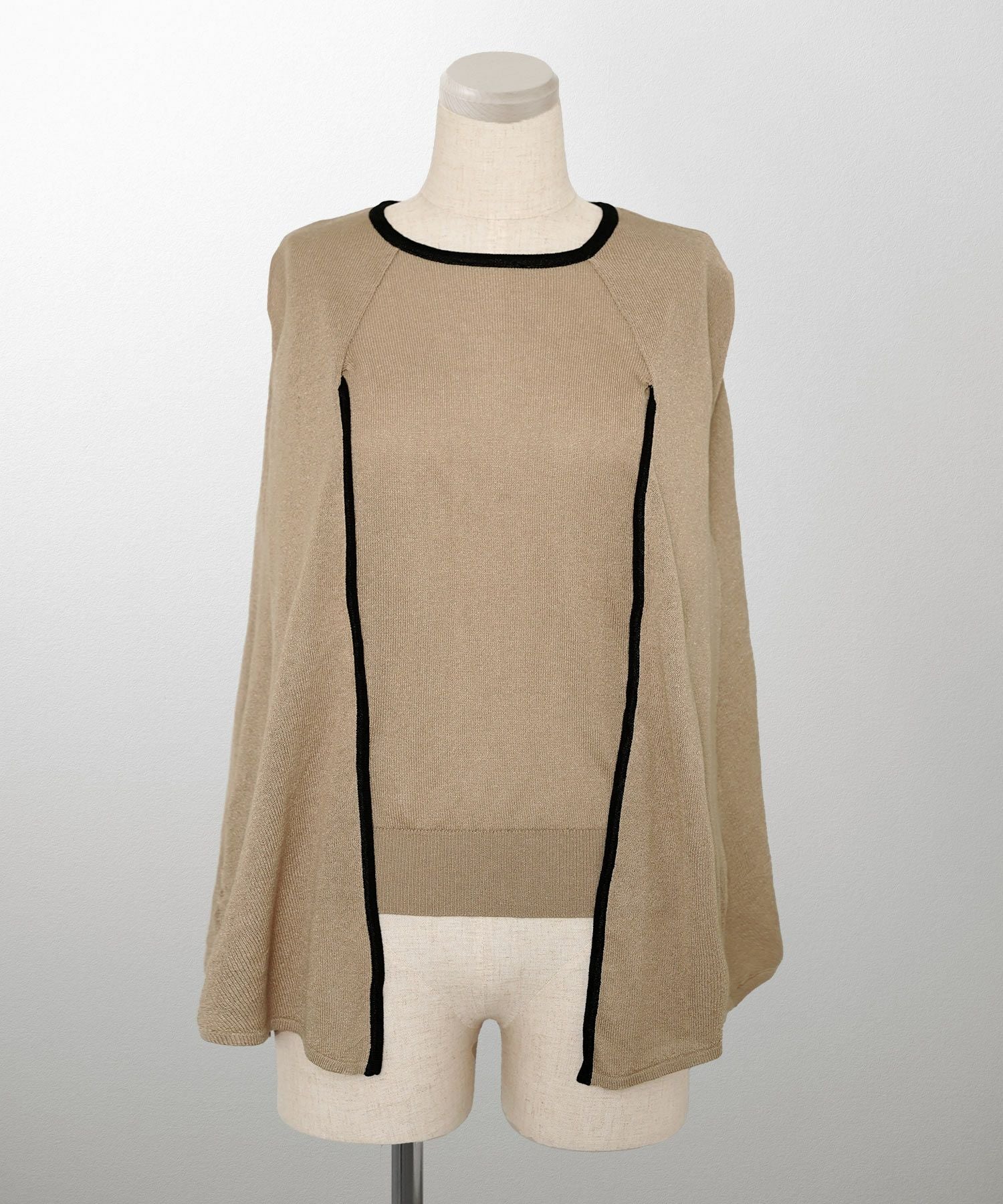 ラメ ケープ ニット HUIT 全7色｜hit421-0109【14】 - クルーネック