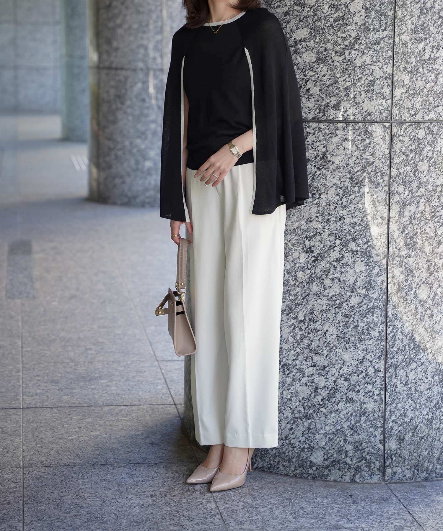 ラメ ケープ ニット HUIT 全7色｜hit421-0109【14】 - クルーネック