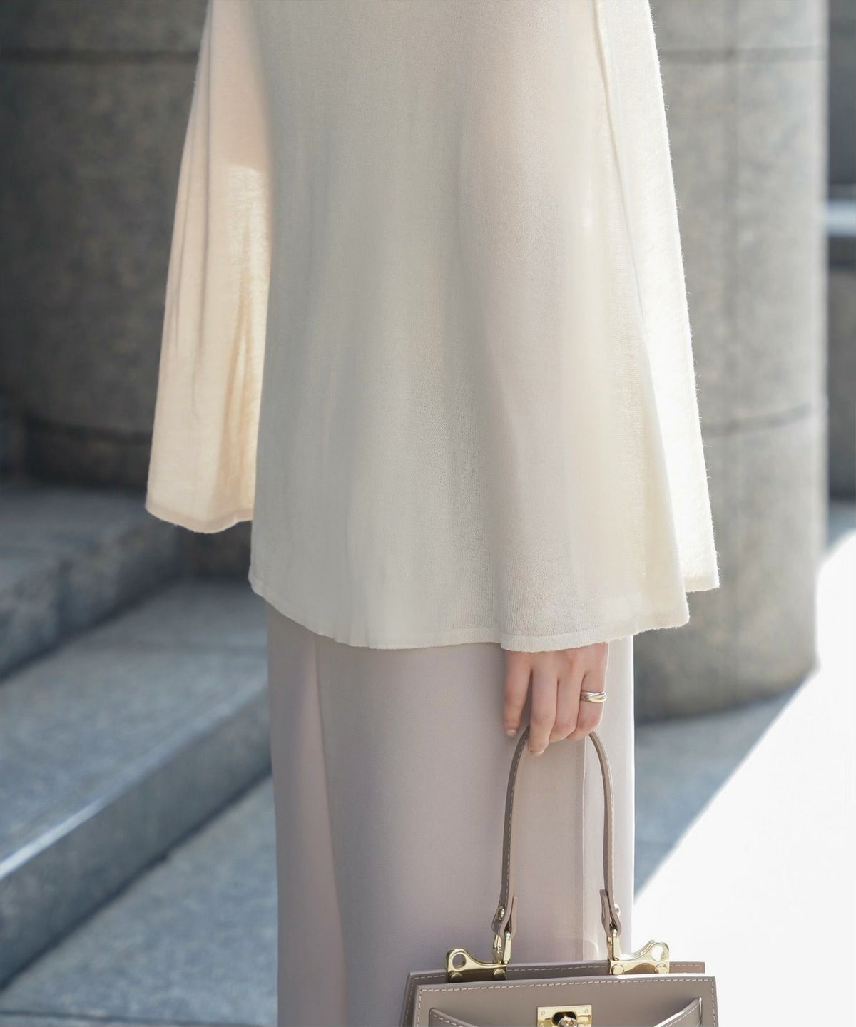 トップス/ラメ/ケープ/ニット/ネイビー/ピンクベージュ/ベージュ/ピンク/杢グレー/ブラック/M