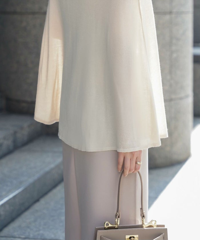 トップス/ラメ/ケープ/ニット/ネイビー/ピンクベージュ/ベージュ/ピンク/杢グレー/ブラック/M