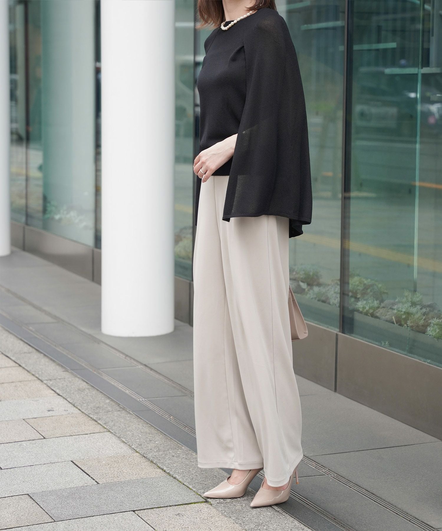 ラメ ケープ ニット HUIT 全7色｜hit421-0109【14】 - クルーネック