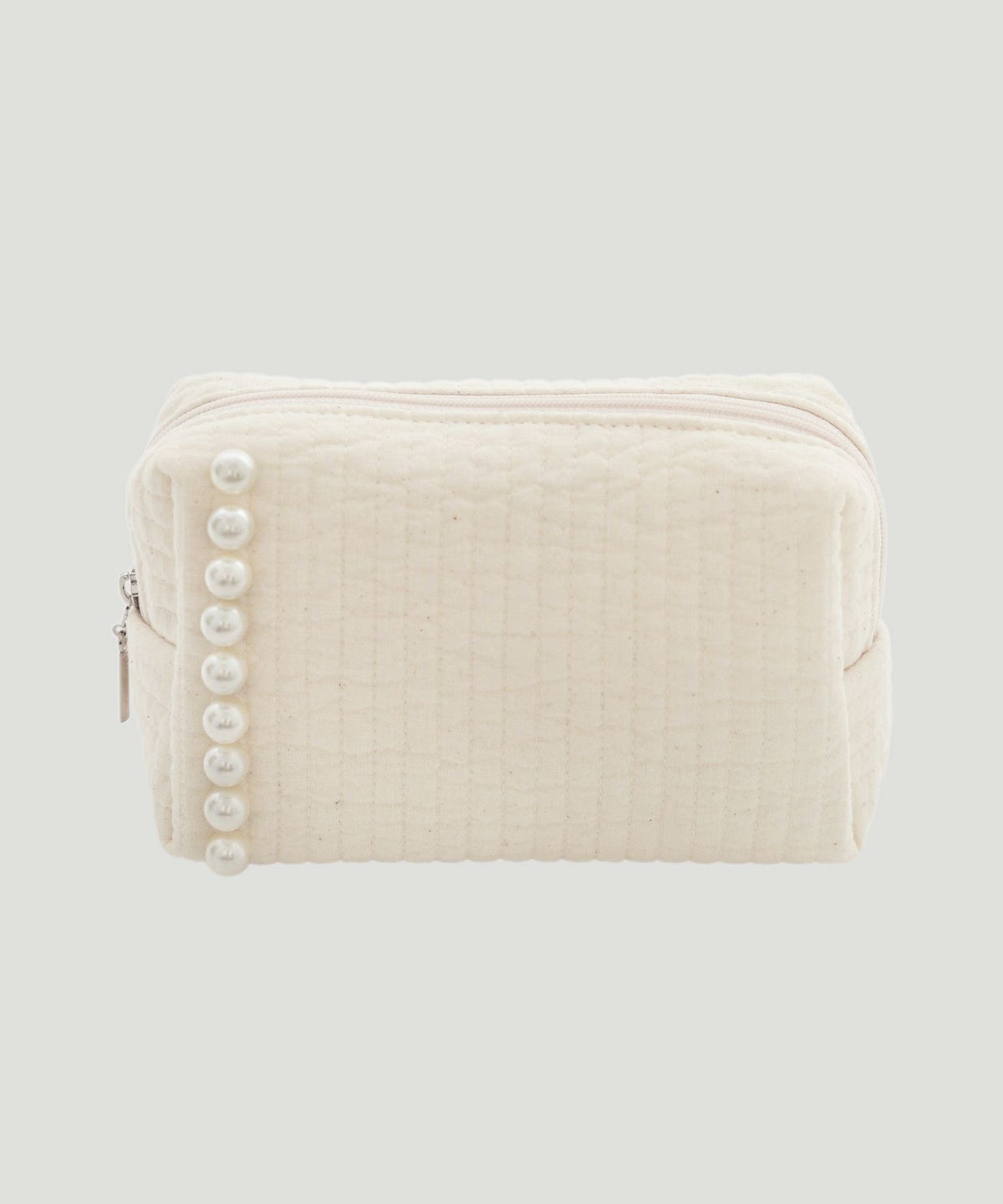 レディース/ポーチ/パール/ヌビ/春/夏/秋/冬/コスメポーチ/サニタリーポーチ/ブラック/アイボリー/グレー