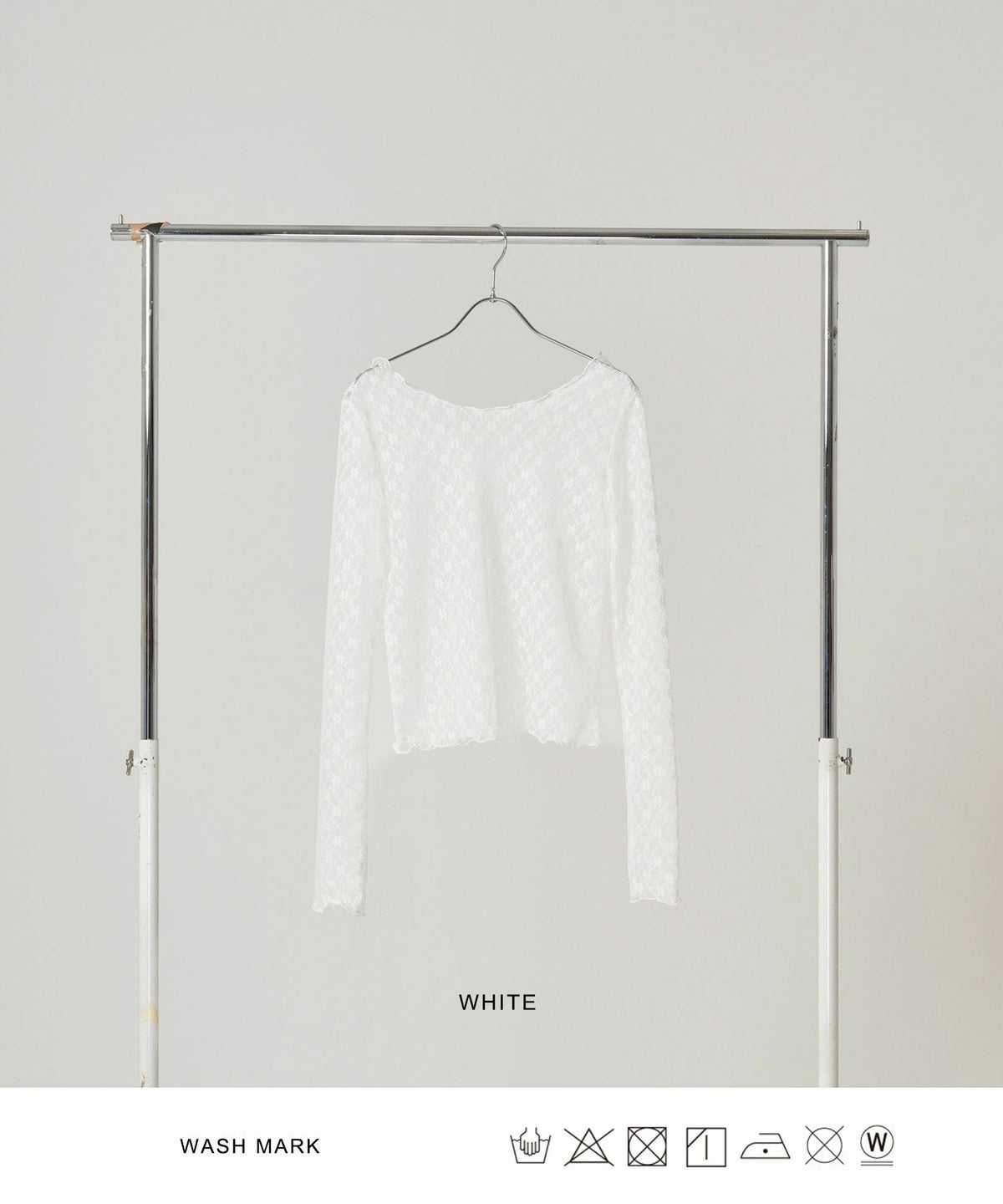 トップス/シアー/レースカット/花柄/メロウ