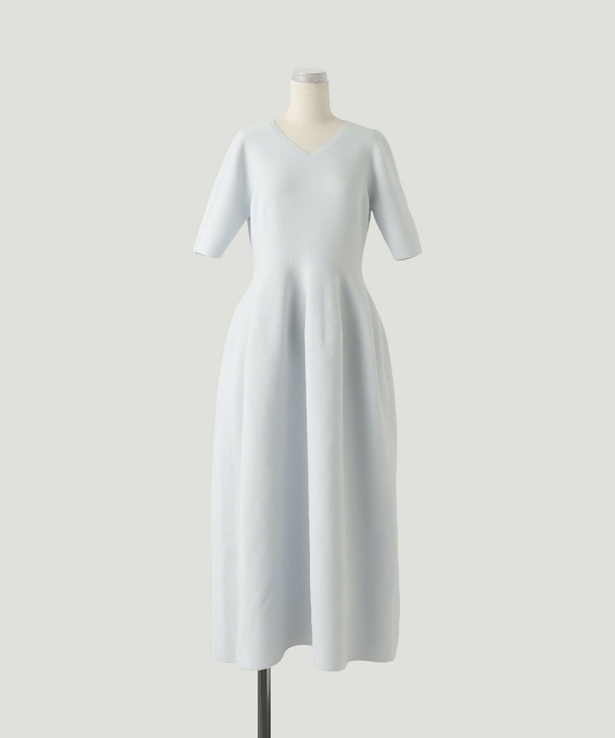 ワンピース/Vネック/ホールガーメント/ニット/ワンピース/ベージュ/サックス/ネイビー/ブラック/S/M