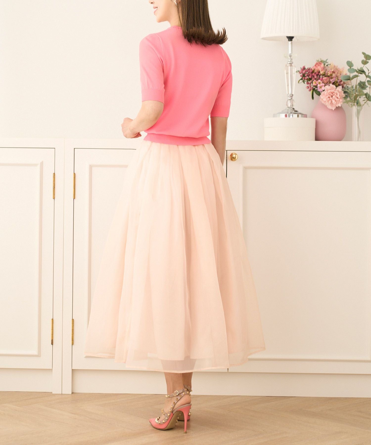 LastCollection-SALE パール付き サマーニット 半袖 Prima Scherrer 全