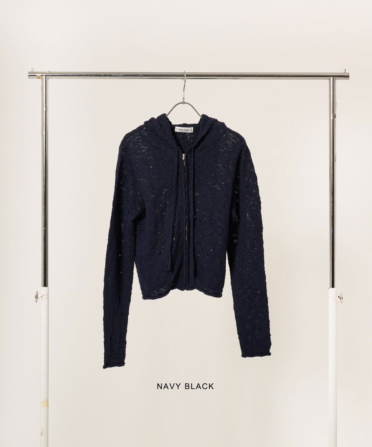 ニット/パーカー/ダメージライク/カジュアル/ベージュ/チャコール