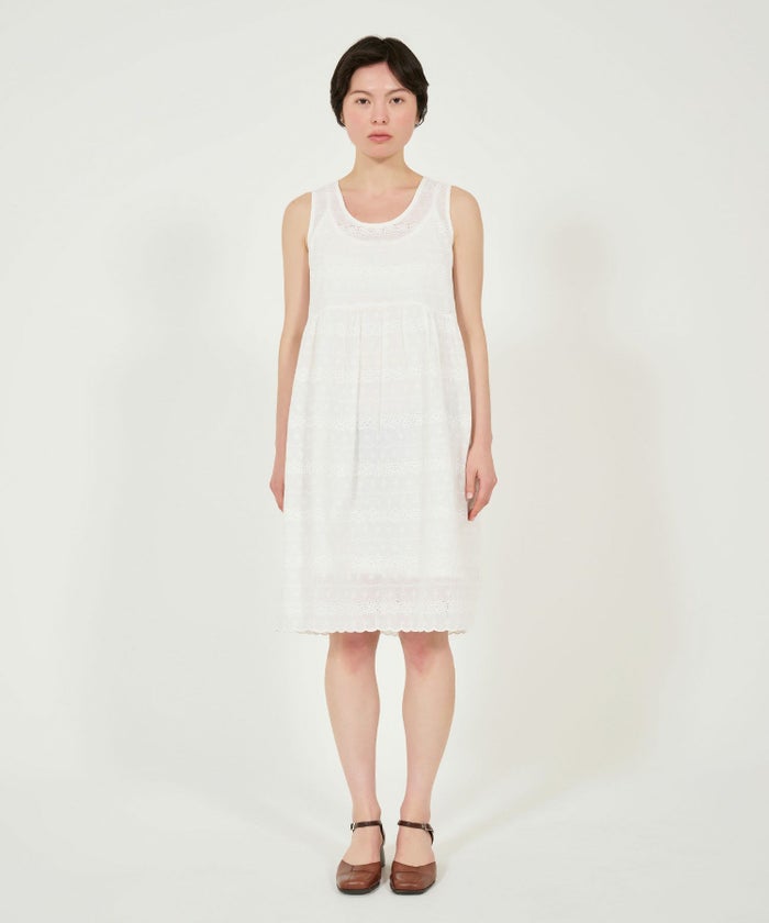 ワンピース/ドレス/白/ホワイト/ノースリーブ