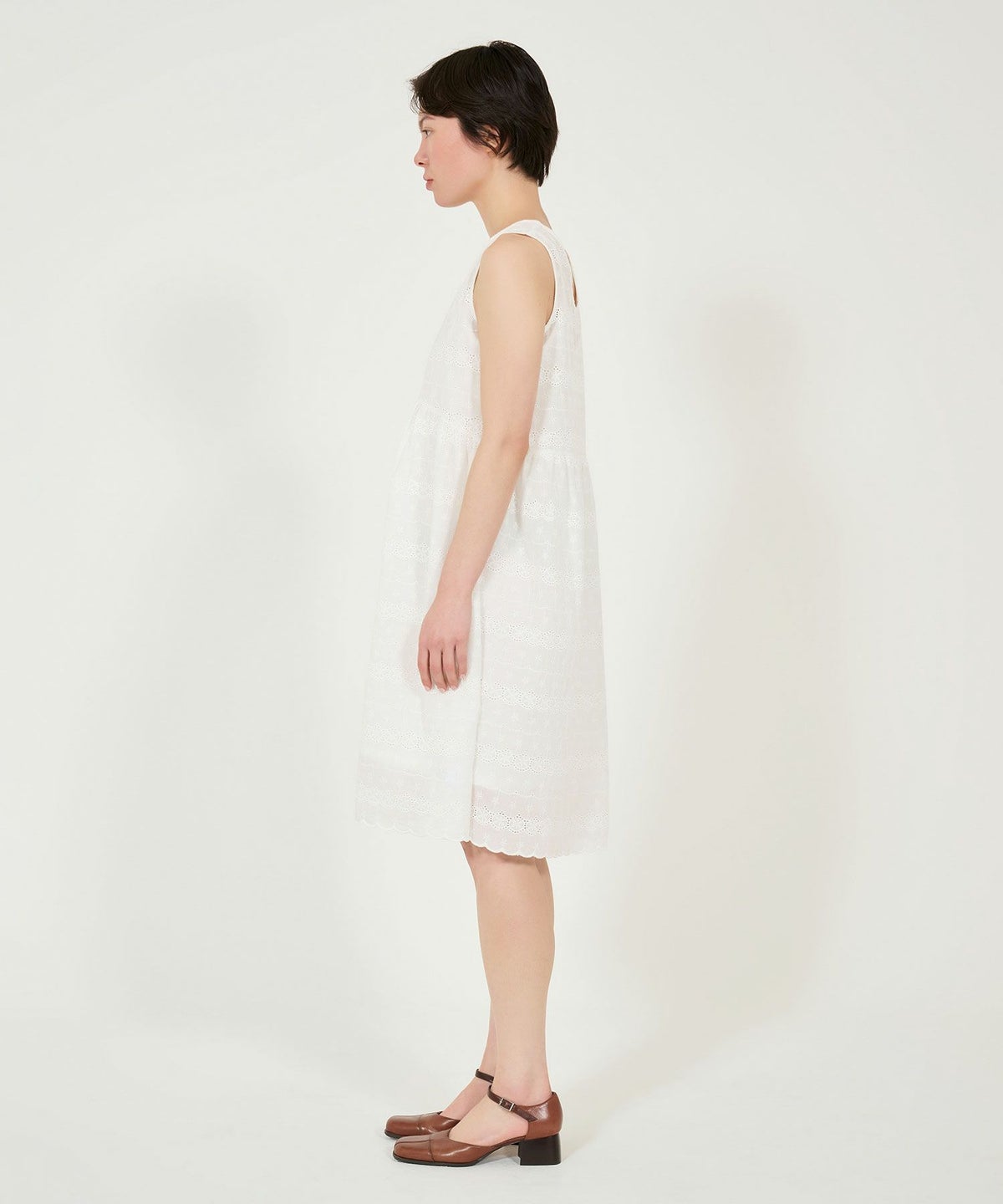 ワンピース/ドレス/白/ホワイト/ノースリーブ