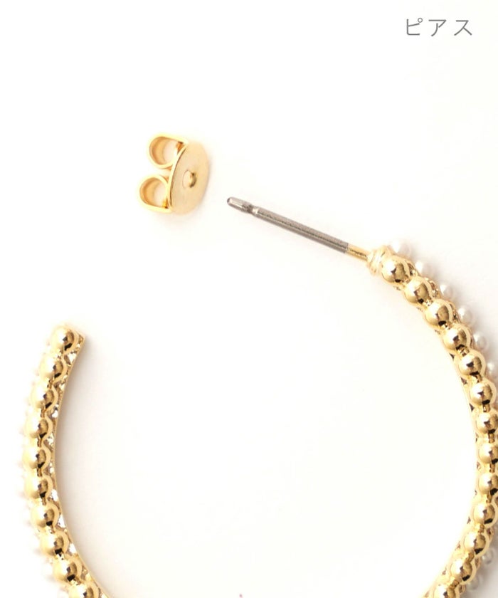 ダブル ライン フープ ピアス イヤリング Double Line Hoop Pierce Earring