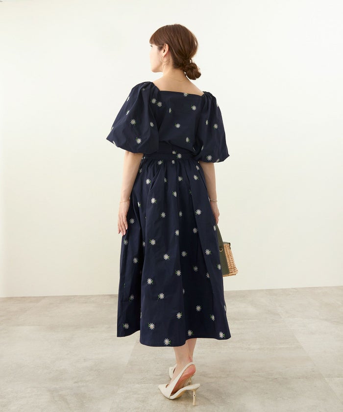 手洗い可/スカートレディースボトムスかわいい配色おしゃれ春夏秋洗える白黒大人ジョイントスペース