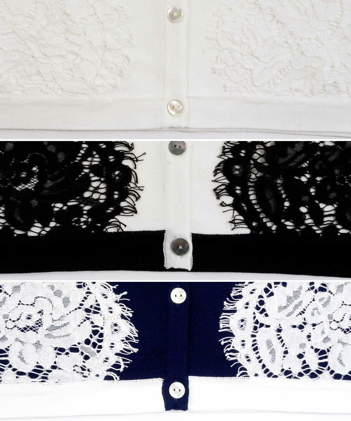 ニットカーディガンレディース服可愛いかわいい白黒オフィスおしゃれ大人春夏秋きれいめジョイントスペース