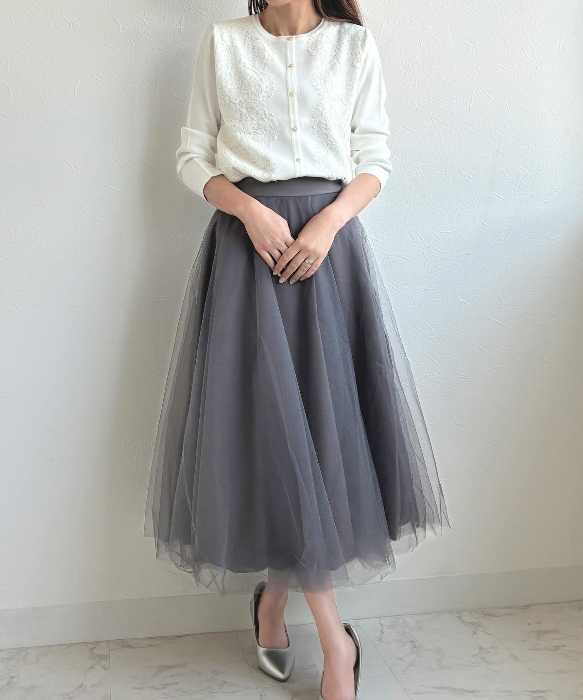 ニットカーディガンレディース服可愛いかわいい白黒オフィスおしゃれ大人春夏秋きれいめジョイントスペース